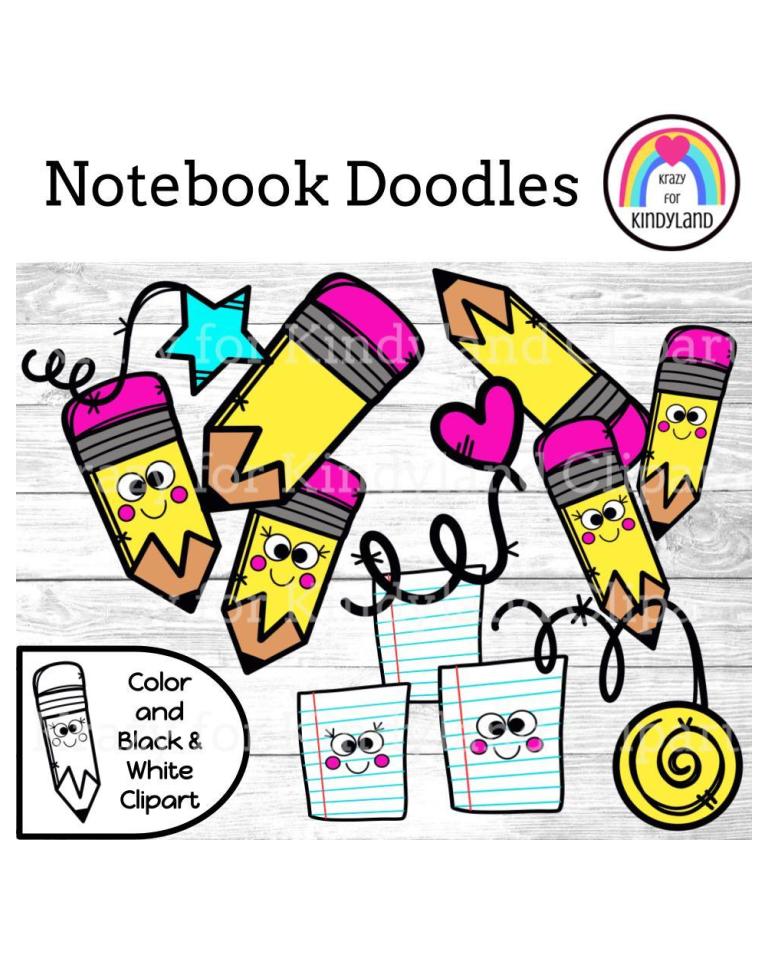 school notebook doodles