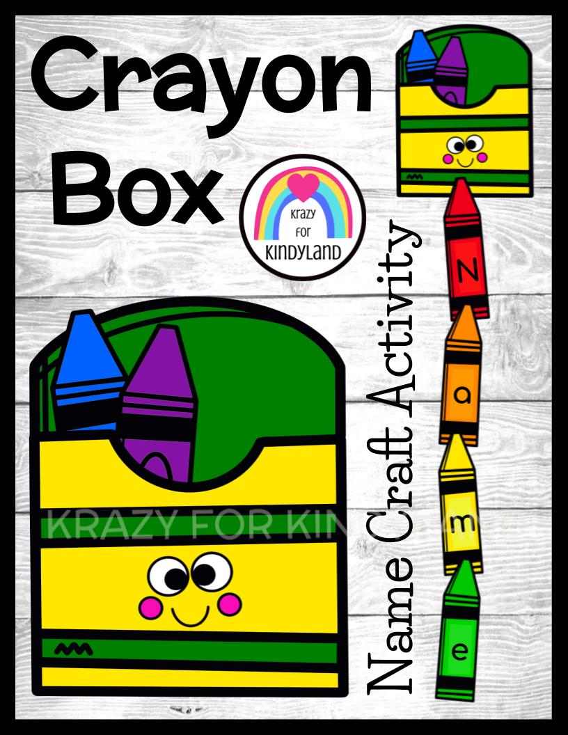Crayon Box Editable Name Craft - Kreative in Kinder