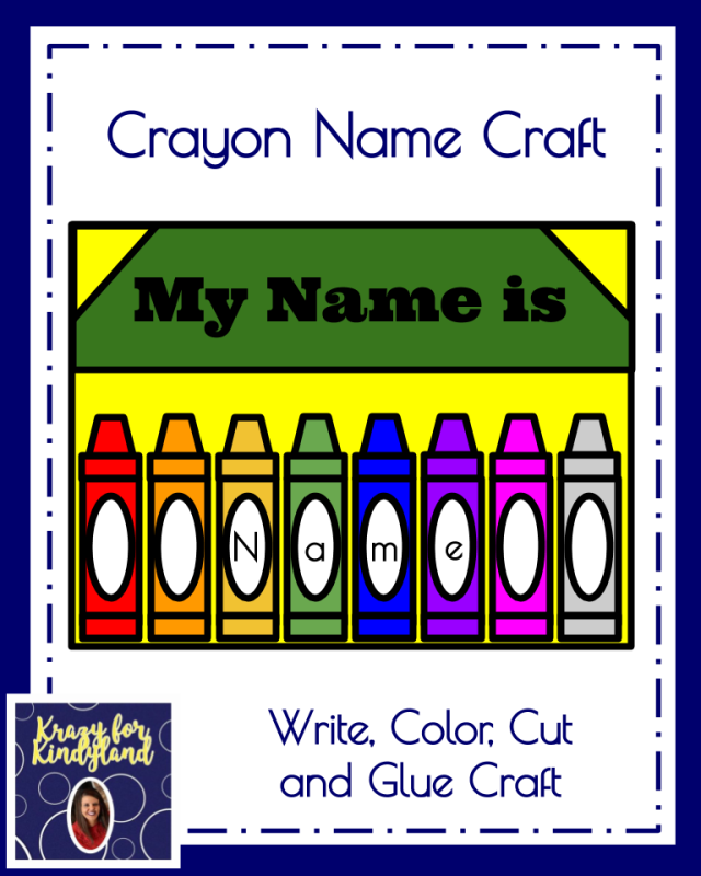Crayon Name Craft for Kids