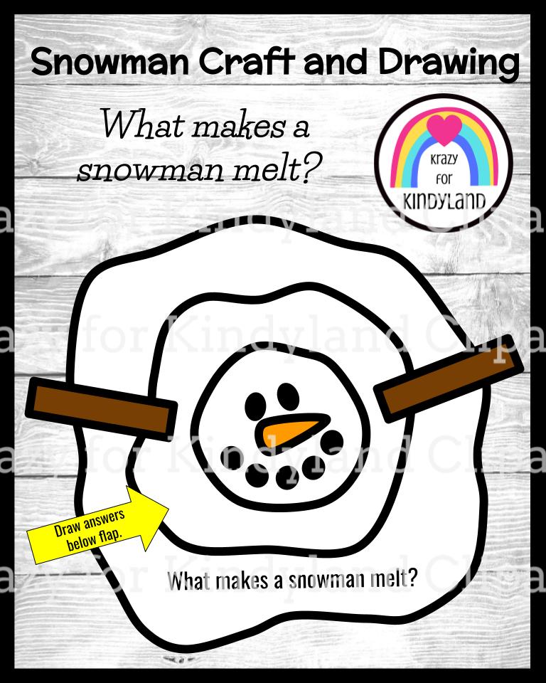 melting snowman drawing